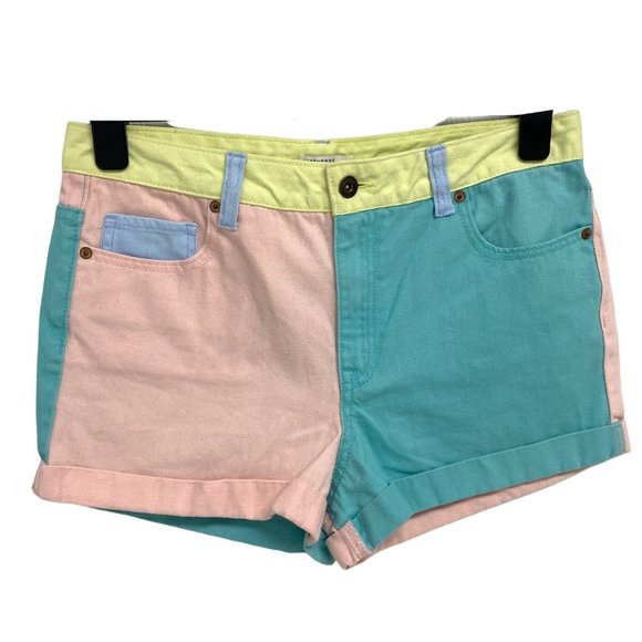 Forever 21 Premium denim Junior shorts jean pants multicolor size 29 - Picture 1 of 11